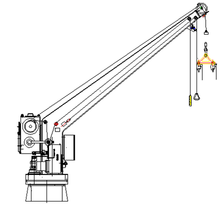 Single Arm Slewing Boat/Raft Davit & Crane